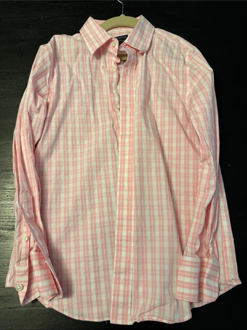 Crew cuts boys size 10 Pink Plaid Button-Up Shirt
